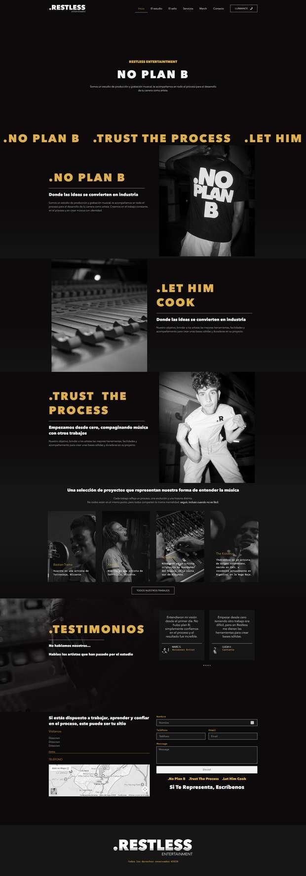 Sitio de estudio de producción musical