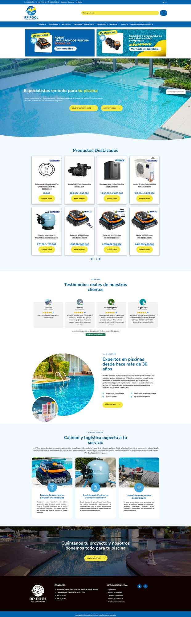 Ecommerce de productos y equipamiento
